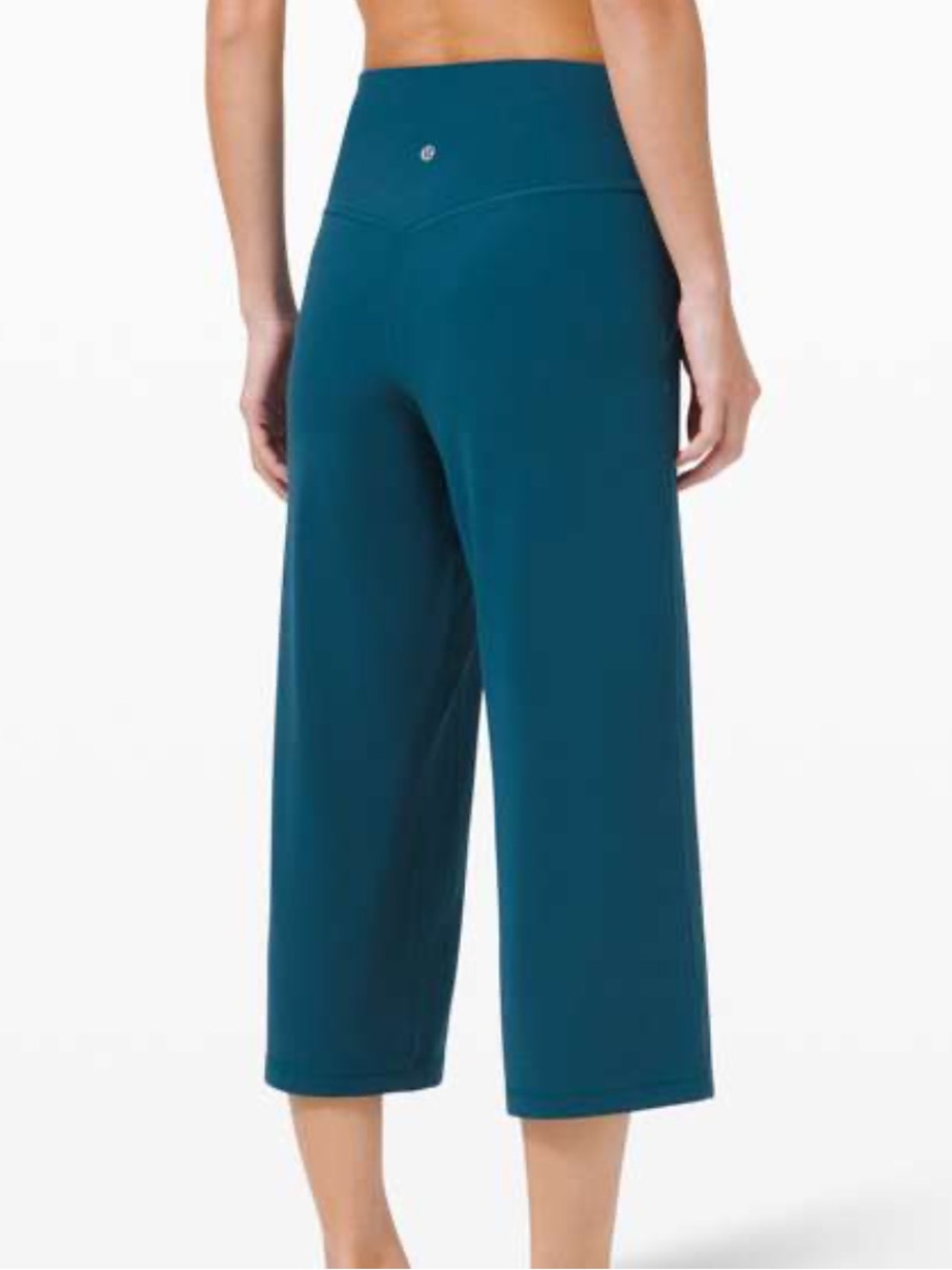 Lululemon Align Wide Leg Super High Rise Crop Size 2 Blue Borealis